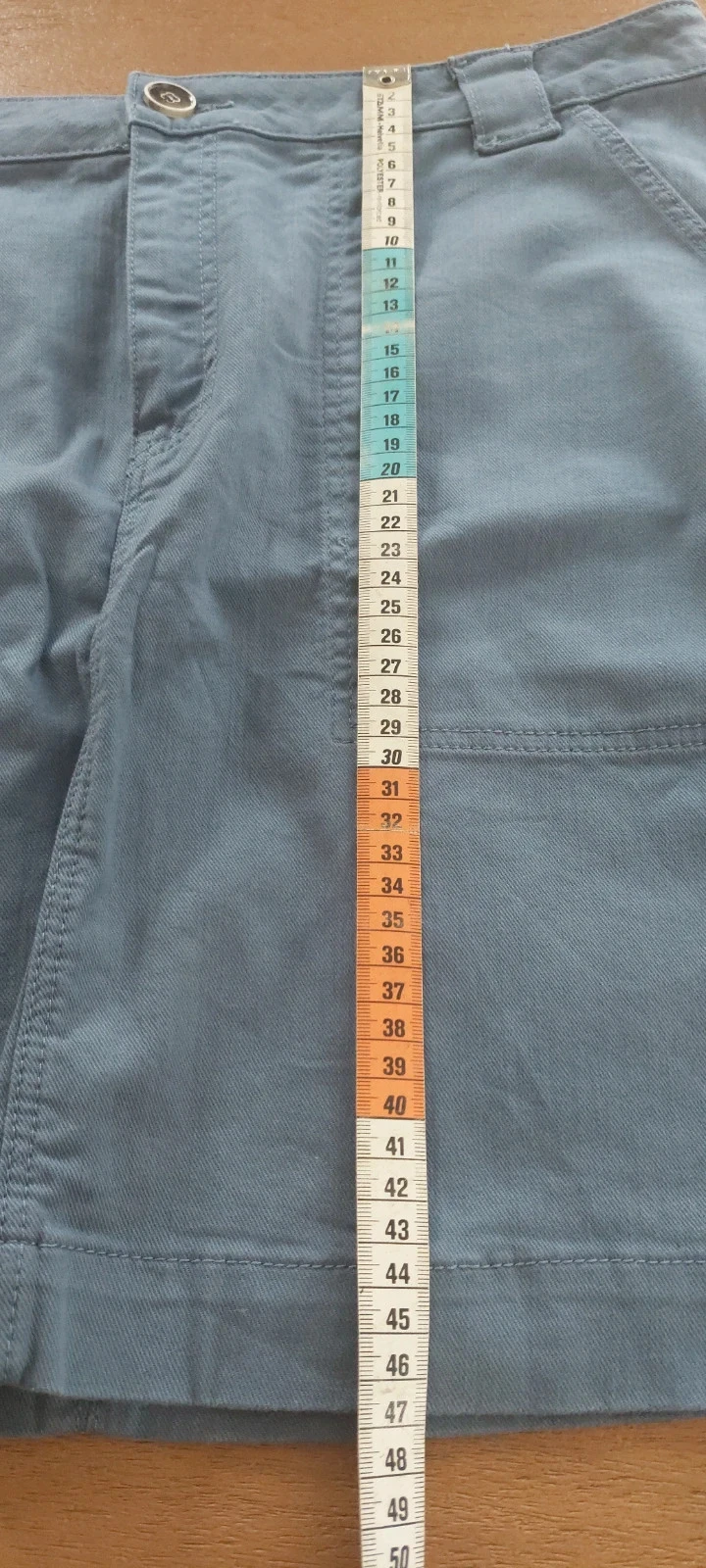 Jupe courte edc Esprit bleu canard - Taille 42 – photo 9